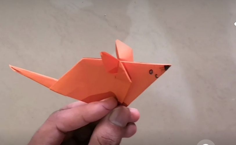 मुलांसाठी ओरिगामी ३ः उंदीर